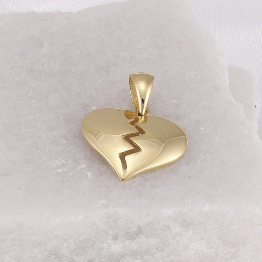 9ct Solid Yellow Gold Heart Pendants