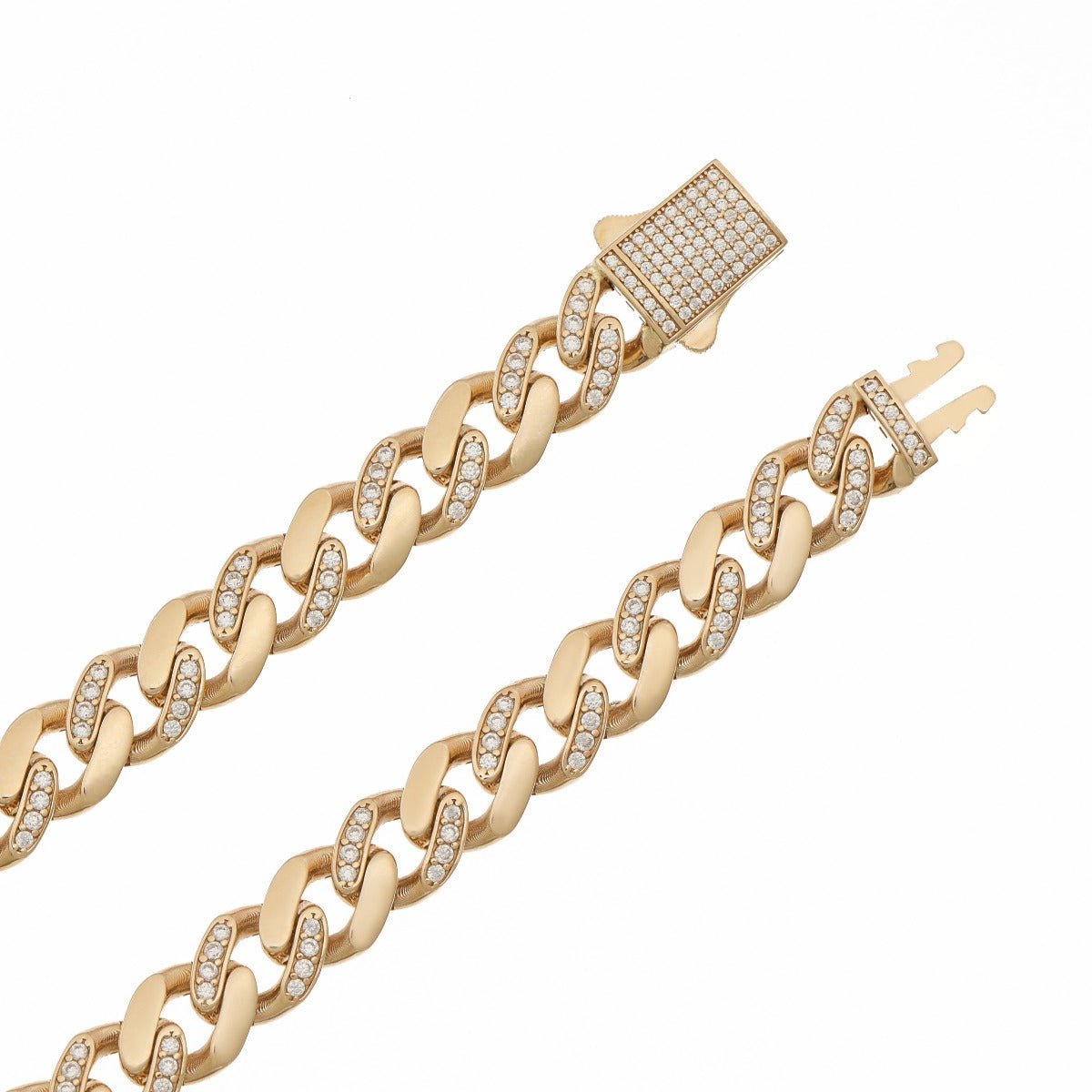 9ct Solid Yellow Gold Curb Chain 11mm VICBS 26"