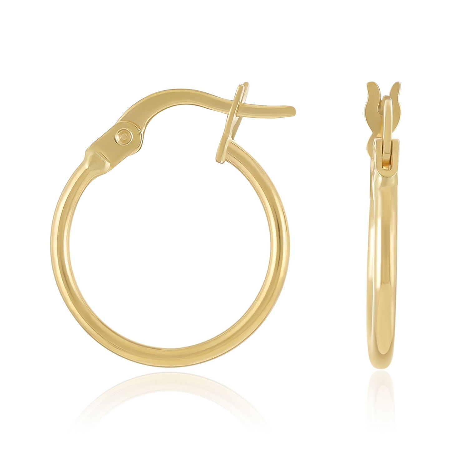 9ct Yellow gold hoop earrings