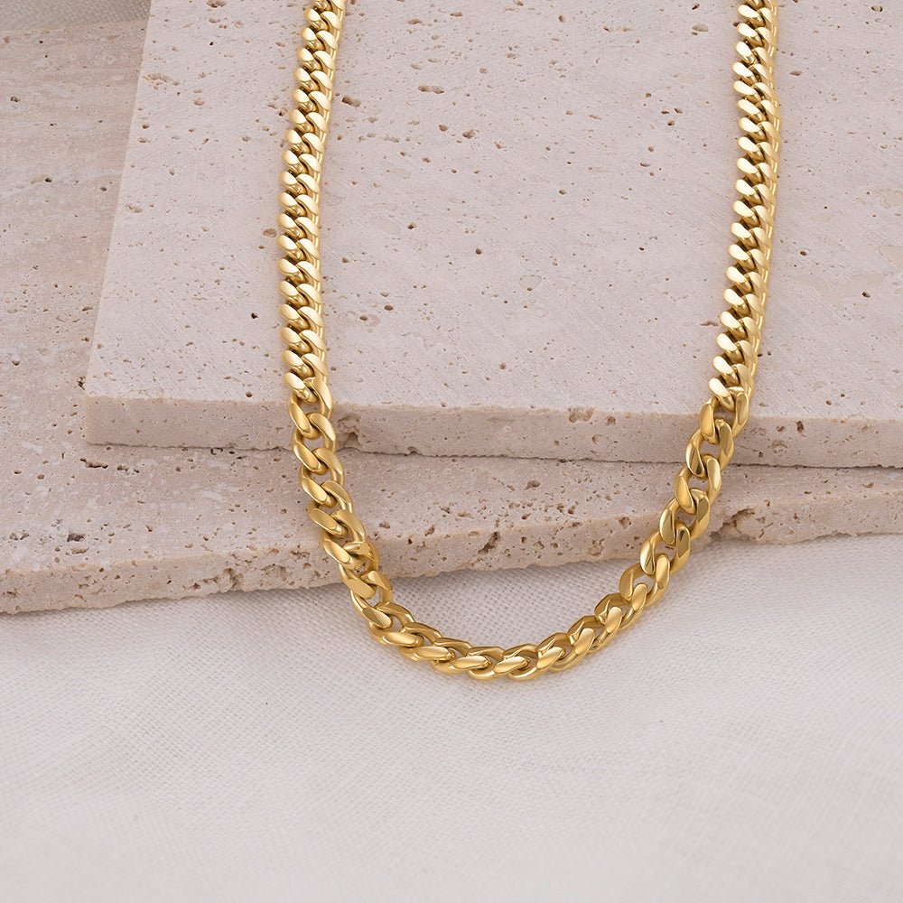 9ct Solid Yellow Gold Curb Chain 5mm