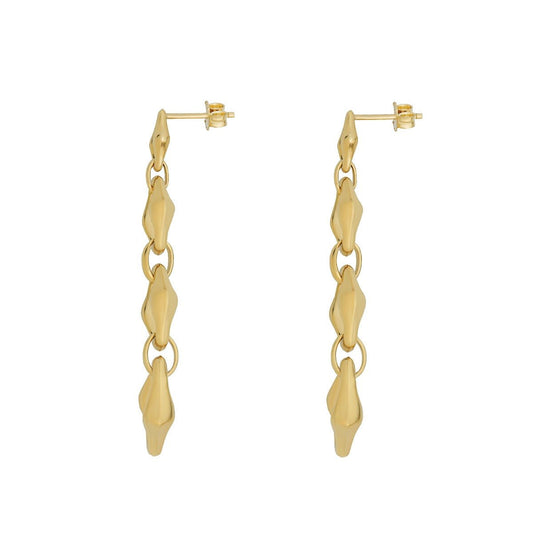 9ct Solid Yellow Gold Fancy Earrings 14mm