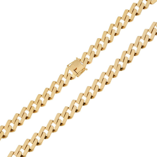 9ct Solid Yellow Gold Thick Curb Chain 14mm