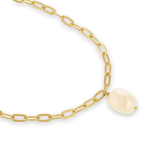 18ct Solid 1 Micron Gold Plated Pearl Necklace