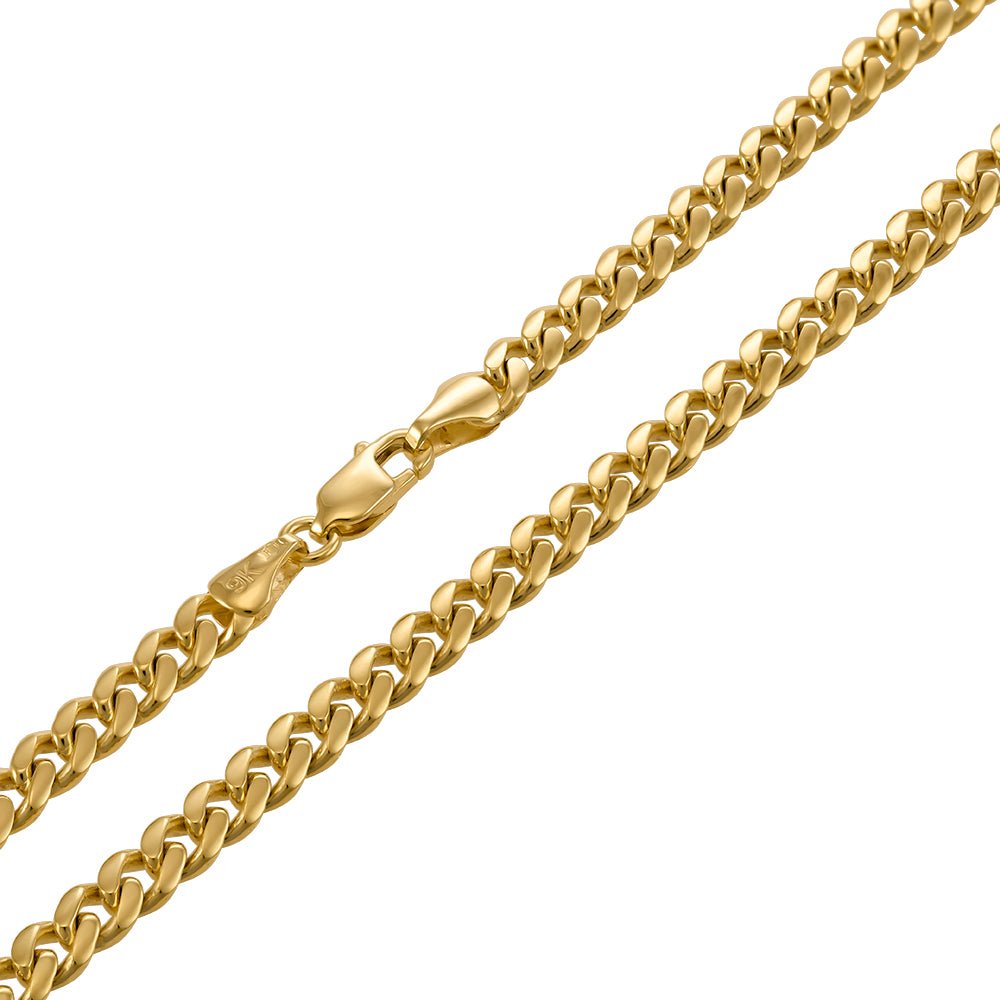 9ct Solid Yellow Gold Curb Chain 5mm