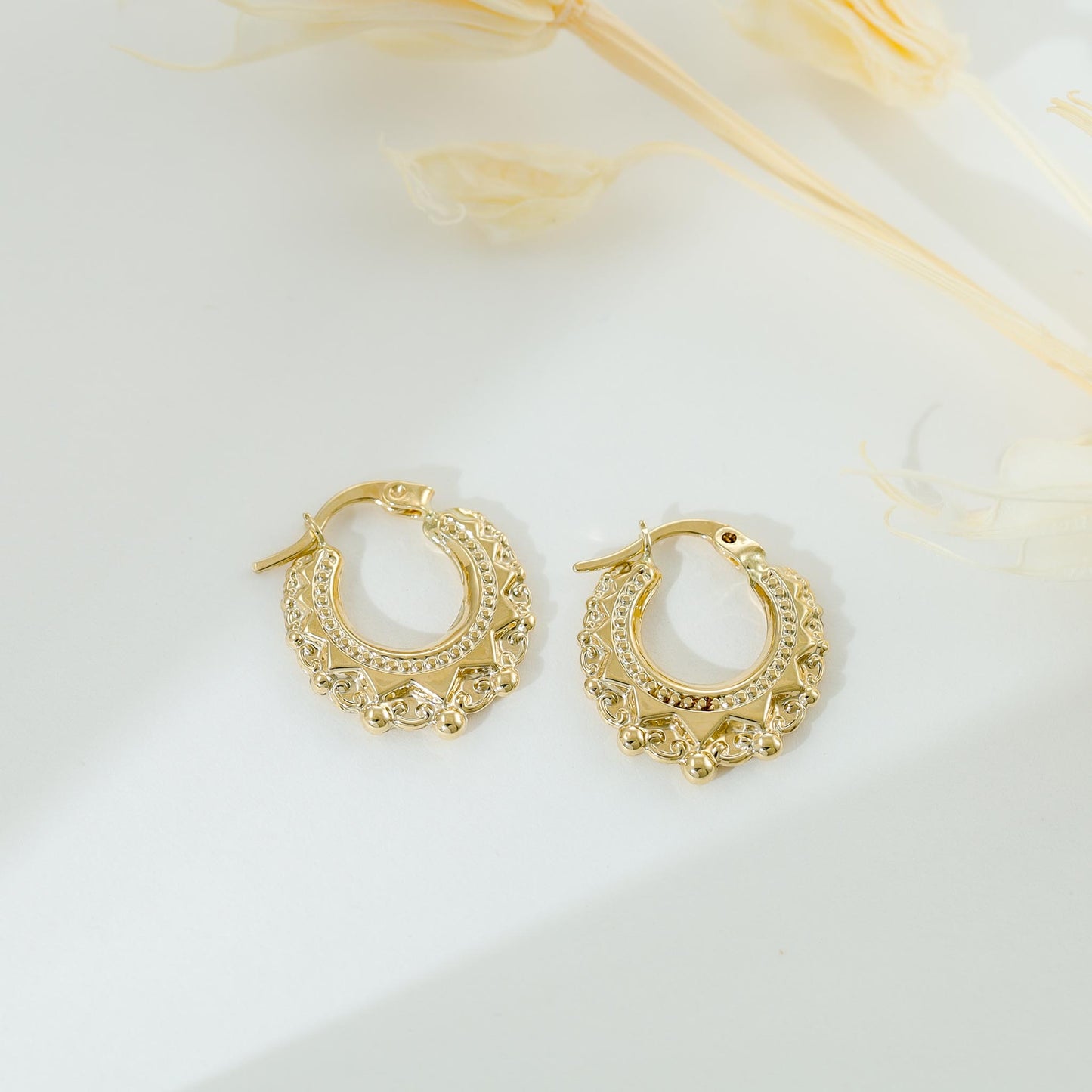 9ct Gold Creole Hoop Earrings