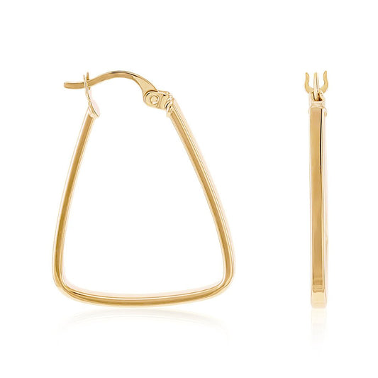 9ct Gold Geometric Hoop Earrings