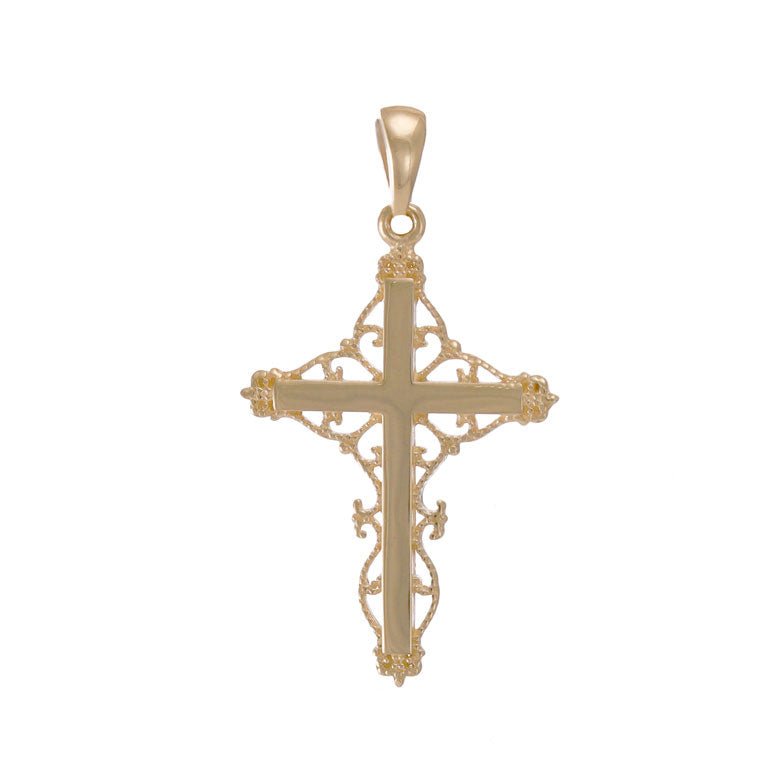 9ct Gold Ornate Filigree Cross Pendant