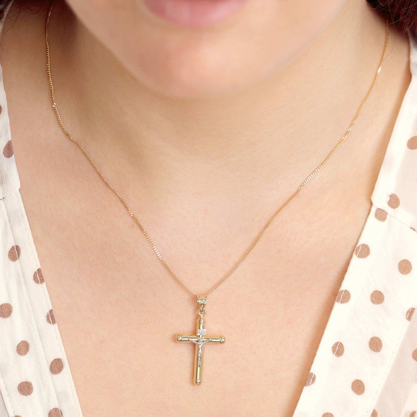 9ct Yellow Gold Crucifix Pendant