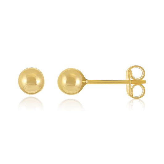 9ct Yellow Gold Ball Stud Earrings