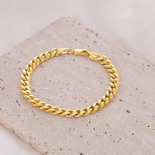 9ct Solid Yellow Gold Curb Bracelets 5mm