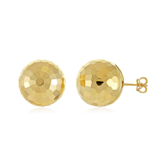 9ct Gold Oversized Disco Ball Studs